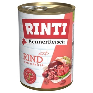 RINTI, RINTI Kennerfleisch 6 x 400 g - Rind, Rinti Kennerfleisch Rind für Hunde (400g)