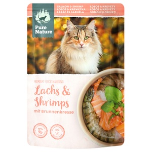 Pure Nature, Pure Nature Cat Lachs & Schrimps - 24 x 80 g, Pure Nature Nassfutter Lachs&Shrimps, 80 g
