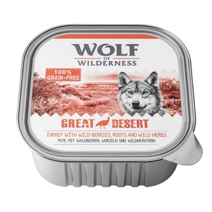 Wolf of Wilderness, Wolf of Wilderness Adult 6 x 300 g - Schale - Great Desert - Pute, Wolf of Wilderness Adult - Single Protein 6 / 24 x 300 g Schale - 6 x 300 g: Great Desert - Pute