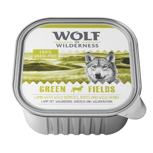 Wolf of Wilderness, Wolf of Wilderness Adult 6 x 300 g - Schale - Green Fields - Lamm, Wolf of Wilderness Adult - Single Protein 6 / 24 x 300 g Schale - 6 x 300 g: Green Fields - Lamm