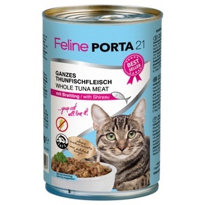 Porta 21, Feline Porta 21 Katzenfutter 6 x 400 g - Thunfisch mit Breitling, Feline Porta 21 6 x 400 g - Thunfisch mit Breitling (getreidefrei)