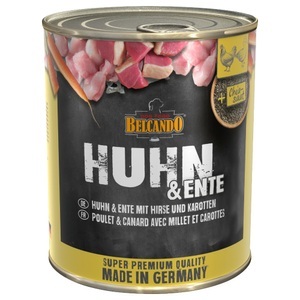 Belcando, 10 + 2 gratis! 12 x 800 g Belcando Super Premium - Huhn & Ente mit Hirse & Karotten, Belcando Nassfutter Huhn & Ente, 800g