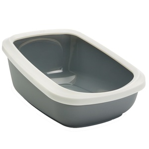 savic, Savic Katzentoilette Aseo Jumbo mit hohem Rand - hellgrau / weiß, Savic Katzentoilette Aseo Jumbo