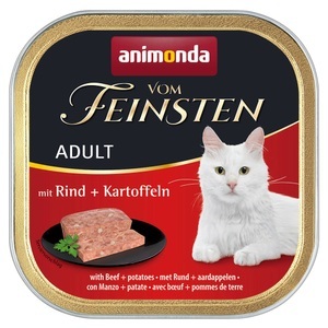 Animonda Vom Feinsten, Megapack Animonda vom Feinsten Adult 64 x 100 g - Rind & Kartoffeln, Megapack Animonda vom Feinsten Adult 32 x 100 g - Rind & Kartoffeln
