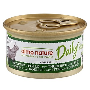 Almo Nature Daily Menu, Probierpaket Almo Nature Daily Menu 6 x 85 g - Mousse Huhnmix, Almo Nature Nassfutter Daily Mousse mit Thunfisch und Huhn, 85 g