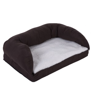 zooplus Exclusive, Orthopädisches Hundebett eckig - L 75 x B 50 x H 25 cm, Sparpaket: Das Orthopädische Hundebett eckig + Kuscheldecke Paws - Grösse S + Kuscheldecke