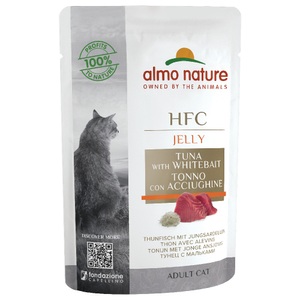 Almo Nature HFC, Sparpaket Almo Nature HFC Jelly Pouch 24 x 55 g - Thunfisch mit Jungsardellen, Almo Nature HFC Jelly Thunfisch mit Jungsardellen, Nassfutter für Katzen (55g)