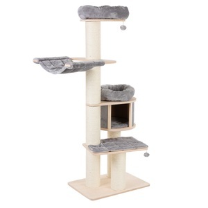 zooplus Exclusive, Kratzbaum Natural Paradise XL Standard - hellgrau, Kratzbaum Natural Paradise Magnolia XL - hellgrau