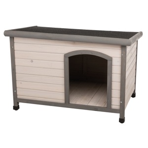 Trixie Natura, Trixie Natura Flachdach-Hundehütte Classic - Grösse L: B 116 x T 79 x H 82 cm, grau, Trixie Natura Flachdach-Hundehütte Classic - Grösse L: B 116 x T 79 x H 82 cm, grau