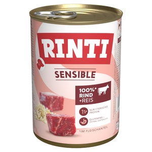 RINTI, RINTI Sensible 6 x 400 g - Rind & Reis, Rinti Rind&Reis