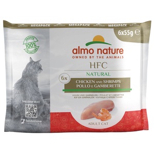 Almo Nature, Almo Nature Classic Huhn & Garnelen 6x55g, Almo Nature HFC Natural Pouch 6 x 55 g - Huhn & Garnelen