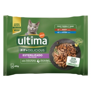 Ultima Cat Sterilized 48 x 85 g - Rind und Thunfisch