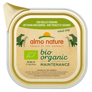 Almo Nature Daily Menu, Almo Nature BioOrganic Maintenance 24 x 100 g - Bio Huhn & Bio Gemüse, Almo Nature Bio Organic mit Huhn und Gemüse, Nassfutter für Hunde (100g)