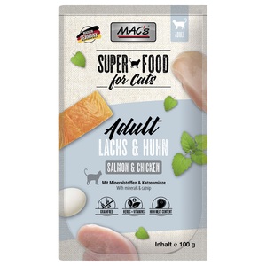 MAC´s, Sparpaket MAC´s Cat Pouch 24 x 100 g - Lachs & Geflügel, MAC´s Cat Pouch 12 x 100 g - Lachs & Hühnchen