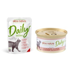 Almo Nature Daily Menu, Almo Nature Daily Menu 6 x 85 g - Mousse mit Lachs, Almo Nature Daily Mousse mit Lachs, Nassfutter für Katzen (85g)