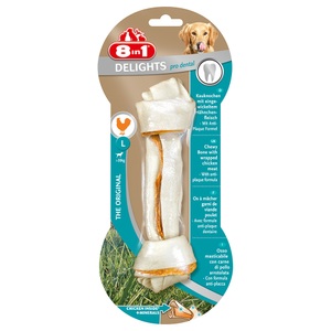8in1, 8in1 Delights Pro Dental Kauknochen Huhn - L, 1 Stück (100 g), 8in1 Dental Delights Grösse L (85g)