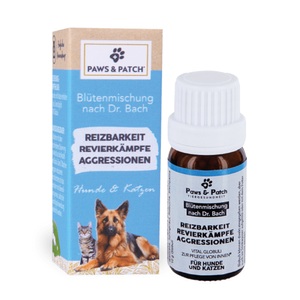 PAWS & PATCH, PAWS & PATCH Reizbarkeit Revierkämpfe Aggressionen - 10 g, Paws and Patch Reizbarkeit+Aggressionen+Revier Hunde/Katzen Bach-Blütenmischung (10g)