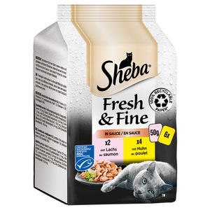 Sheba, Sheba Fresh & Fine Feine Vielfalt 6x50g, Sheba Fresh & Fine Häppchen in Sauce