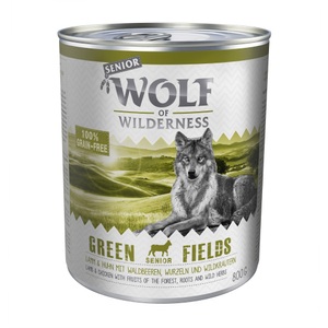 Wolf of Wilderness, Wolf of Wilderness Senior 6 x 800 g - Green Fields - Lamm & Huhn, Wolf of Wilderness Senior - Duo-Protein 6 x 800 g - Green Fields - Lamm & Huhn