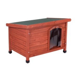 zooplus Exclusive, Spar-Komplettset: Hundehütte Woody Flachdach mit Isolierung - Größe S: B 85 x T 57 x H 58 cm, Hundehütte Woody Flachdach, Größe S - Größe S: B 85 x T 57 x H 58 cm