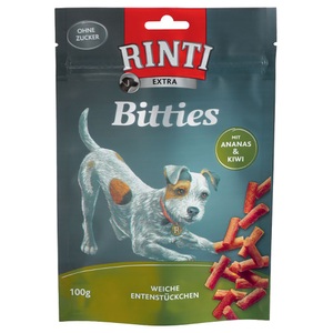 RINTI, RINTI Extra Bitties 100 g - Ente mit Ananas & Kiwi, Rinti Bitties Ananas mit Kiwi für Hunde (100g)