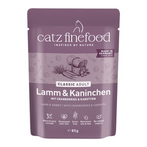 catz finefood, Sparpaket catz finefood 64 x 85 g - Lamm & Kaninchen, catz finefood 8 x 85 g - Lamm & Kaninchen