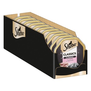 Sheba, 18 + 4 gratis! 22 x 85 g Megapack Sheba Schale - Classics in Pastete mit Lachs, Megapack Sheba Schale 22 x 85 g - Classics in Pastete mit Lachs