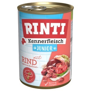 RINTI, RINTI Kennerfleisch Junior - 6 x 400 g Rind, Rinti Kennerfleisch Junior mit Rind (400g)