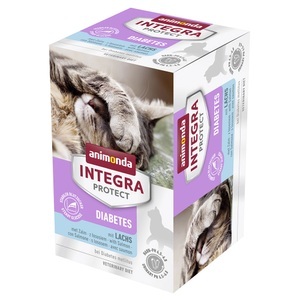 Animonda Integra, Sparpaket: 12 x 100 g Animonda Integra Protect Adult Diabetes Schale - mit Lachs, Animonda Integra Protect Adult Diabetes Schale 6 x 100 g - mit Lachs