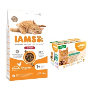 IAMS, IAMS for Vitality Cat Adult Indoor Huhn - 3 kg, IAMS Advanced Nutrition Indoor Cat mit Huhn - 3 kg