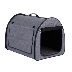zooplus Exclusive, Faltbare Transporthütte Easy Go - Größe L: B 57 x T 77 x H 63 cm - grau