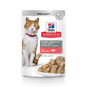 Hill´s Science Plan, Hill´s Science Plan Young Adult Sterilised Cat 6 x 85 g - mit Lachs, Hill's Science Plan Adult Sterilised - 12 x 85 g Lachs