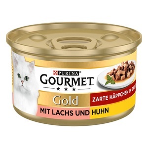 Gourmet, Gourmet Gold Zarte Häppchen 12 x 85 g - Lachs & Huhn, Gourmet Gold Zarte Häppchen 12 x 85 g - Lachs & Huhn