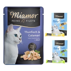 Miamor, Miamor Feine Filets in Jelly 6 x 100 g - Thunfisch & Calamari, Miamor Feine Filets Thun und Calamari (100g)