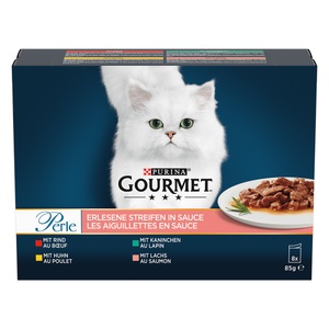 Gourmet, Multipack Gourmet Perle 8 x 85 g - Erlesene Streifen, GOURMET Perle Erlesene Streifen 8x85g