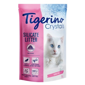 Tigerino, Tigerino Crystals Fun - buntes Katzenstreu - pink 5 l, Tigerino Crystals buntes Katzenstreu - Fun / Sensitive (parfümfrei) - pink 5 l