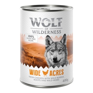 Wolf of Wilderness, Wolf of Wilderness 6 x 400 g - NEU: Wide Acres - Huhn, Wolf of Wilderness Adult - Single Protein 6 x 400 g - Wide Acres - Huhn