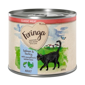 Feringa, Sparpaket Feringa Menü Duo-Sorten 18 x 200 g - Lachs & Pute, Feringa Classic Meat Menü 6 x 200 g - Lachs & Pute