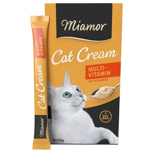 Miamor, Miamor Cat Snack Multi-Vitamin Cream - 6 x 15 g, Miamor Cat Snack Multi-Vitamin Cream - 6 x 15 g