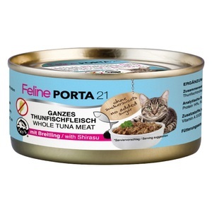 Porta 21, Feline Porta 21 Katzenfutter 6 x 156 g - Thunfisch mit Breitling, Feline Porta 21 Katzenfutter 6 x 156 g - Thunfisch mit Breitling