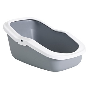 savic, Savic Katzentoilette Aseo mit hohem Rand - hellgrau / weiß, Savic Katzentoilette Aseo mit hohem Rand - hellgrau / weiss