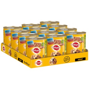 Pedigree, Pedigree Adult Classic 12 x 400 g - 3 Sorten Fleisch, 