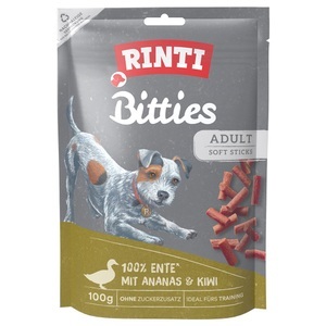 RINTI, RINTI Extra Bitties 100 g - Ente mit Ananas & Kiwi, Rinti Bitties Ananas mit Kiwi für Hunde (100g)
