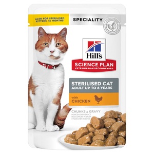 Hill´s Science Plan, Hill´s Science Plan Young Adult Sterilised Cat 6 x 85 g - mit Huhn, Hill's Science Plan Adult Sterilised - 12 x 85 g Huhn