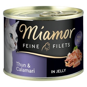 Miamor, Miamor Feine Filets 6 x 185 g - Thunfisch & Calamari in Jelly, Miamor Feine Filets 6 x 185 g - Thunfisch & Calamari in Jelly