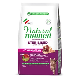 TRAINER, Trainer Feline Natural Sterilised Dry Ham 1.5kg, Trainer Feline Natural Sterilised Dry Ham 1.5kg