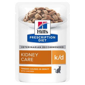 Hill´s Prescription Diet, Sparpaket Hill´s Prescription Diet Feline Pouch 48 x 85 g - Feline k/d mit Huhn, Hill?s Prescription Diet k/d Kidney Care mit Huhn - 12 x 85 g