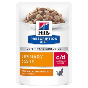 Hill´s Prescription Diet, Hill´s Prescription Diet c/d Urinary Stress Katzenfutter mit Huhn - 12 x 85 g, Hill's Prescription Diet c/d Urinary Stress Huhn 12x85 g