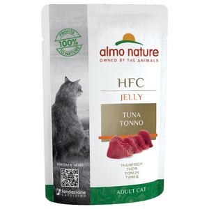 Almo Nature HFC, Super-Sparpaket Almo Nature HFC Jelly Pouch 48 x 55 g - Thunfisch, Almo Nature HFC Jelly Thunfisch, Nassfutter für Katzen (55g)