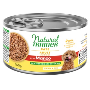 TRAINER, Trainer NATURAL WET Adult Mini Veal Rice & Ginseng 150g, Natural Trainer Pate Small & Toy Adult - 150 g Rind